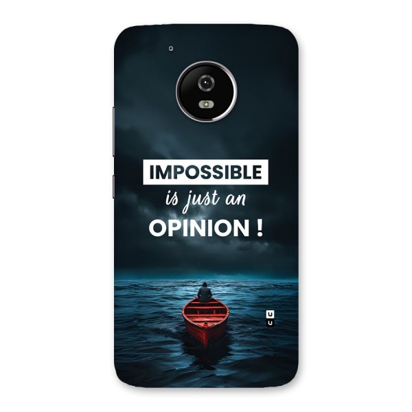 Just An Opinion Back Case for Moto G5