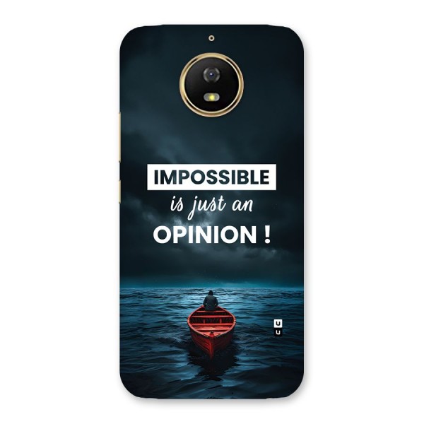 Just An Opinion Back Case for Moto G5s