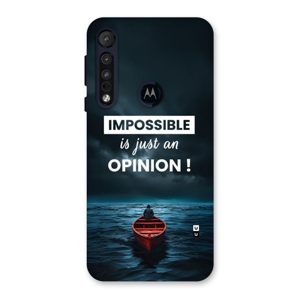 Just An Opinion Back Case for Motorola One Macro