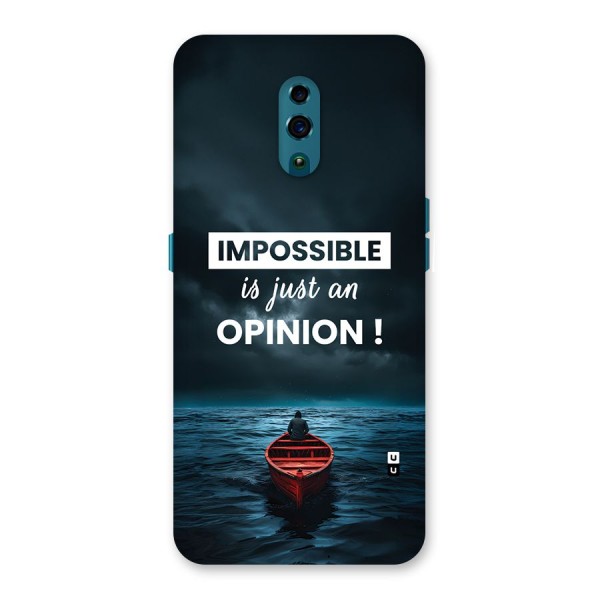 Just An Opinion Back Case for Oppo Reno