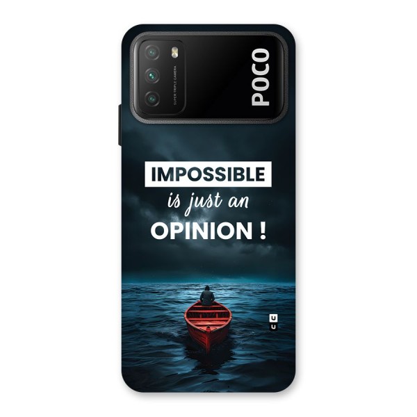 Just An Opinion Back Case for Poco M3