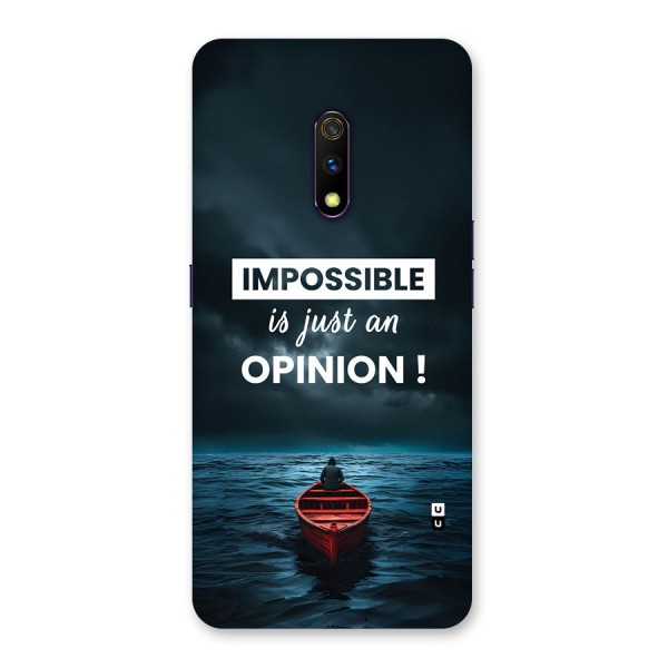 Just An Opinion Back Case for Realme X