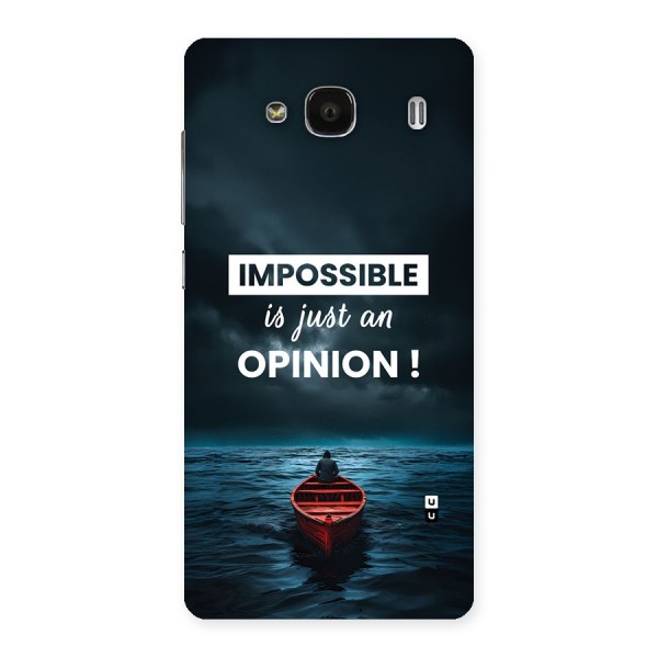 Just An Opinion Back Case for Redmi 2 Prime