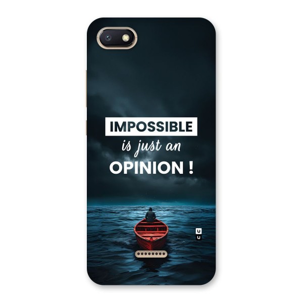 Just An Opinion Back Case for Redmi 6A
