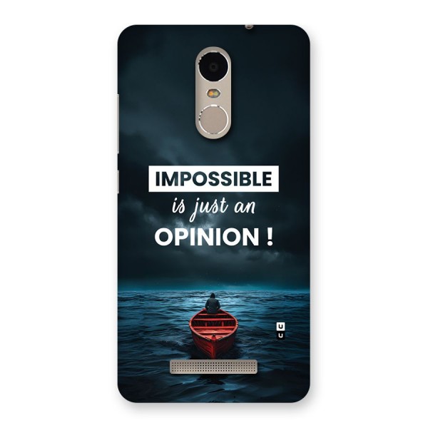 Just An Opinion Back Case for Redmi Note 3
