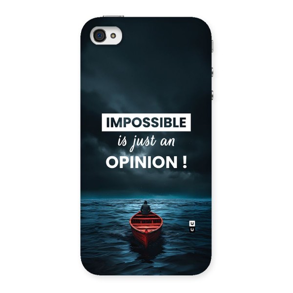 Just An Opinion Back Case for iPhone 4 4s