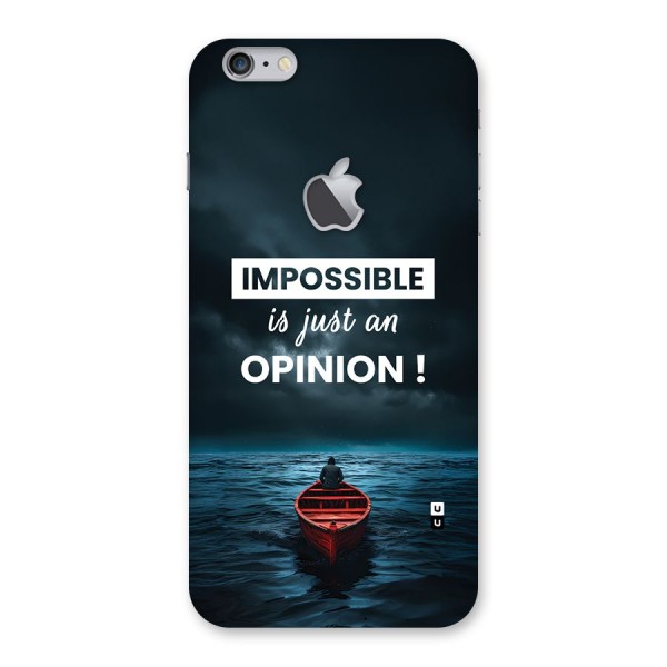 Just An Opinion Back Case for iPhone 6 Plus 6S Plus Logo Cut
