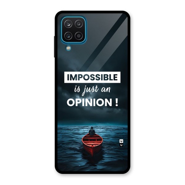 Just An Opinion Glass Back Case for Galaxy A12