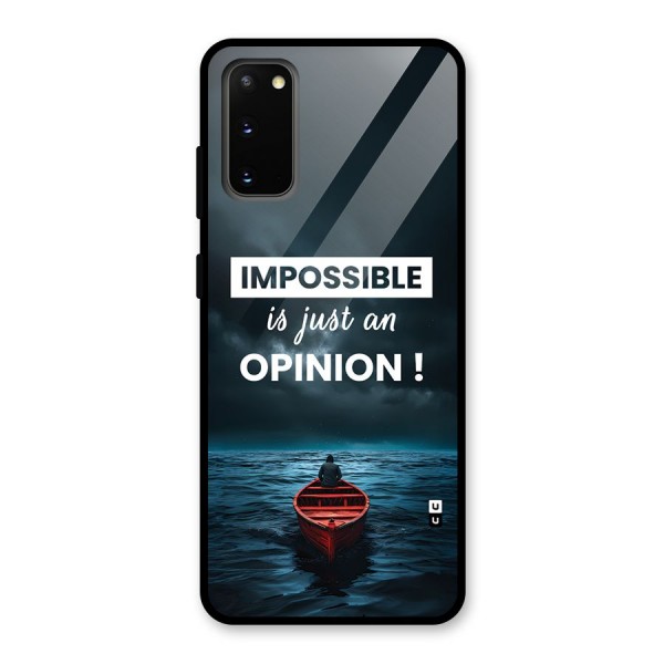 Just An Opinion Glass Back Case for Galaxy S20