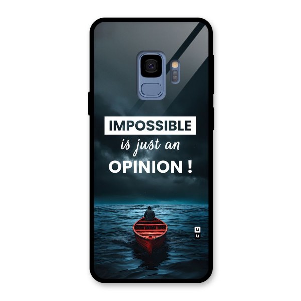 Just An Opinion Glass Back Case for Galaxy S9