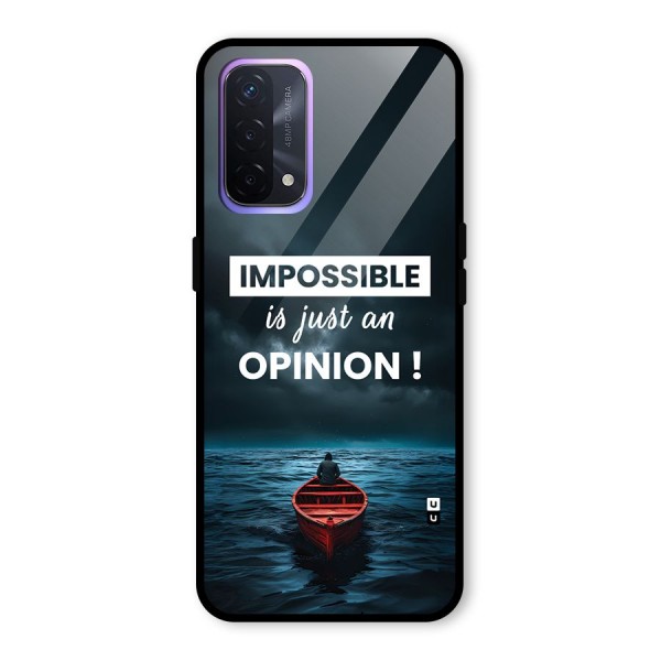 Just An Opinion Glass Back Case for Oppo A74 5G