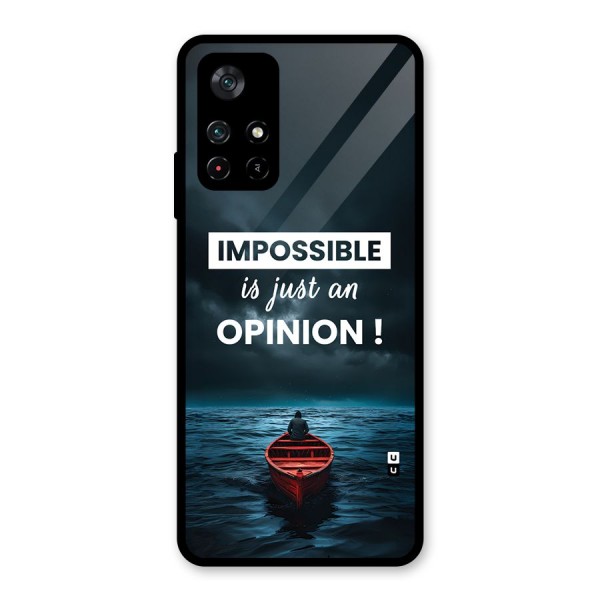 Just An Opinion Glass Back Case for Poco M4 Pro 5G