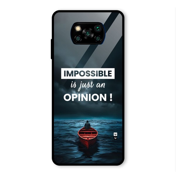 Just An Opinion Glass Back Case for Poco X3 Pro