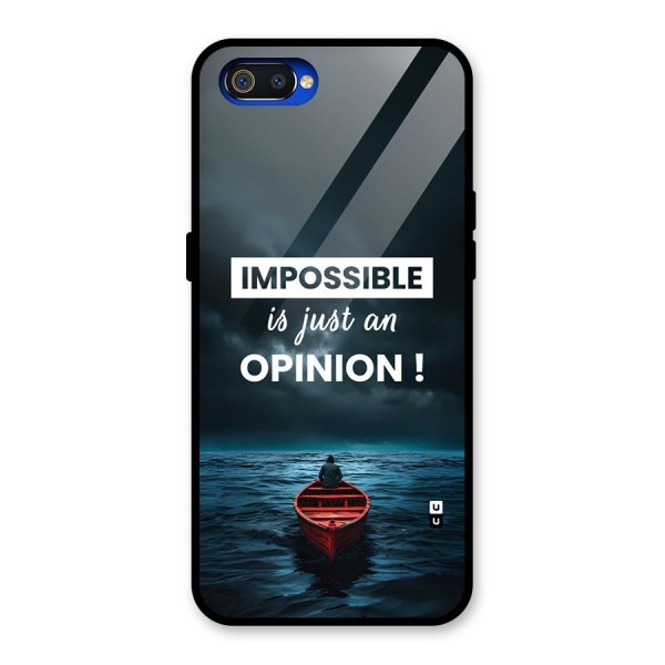 Just An Opinion Glass Back Case for Realme C2