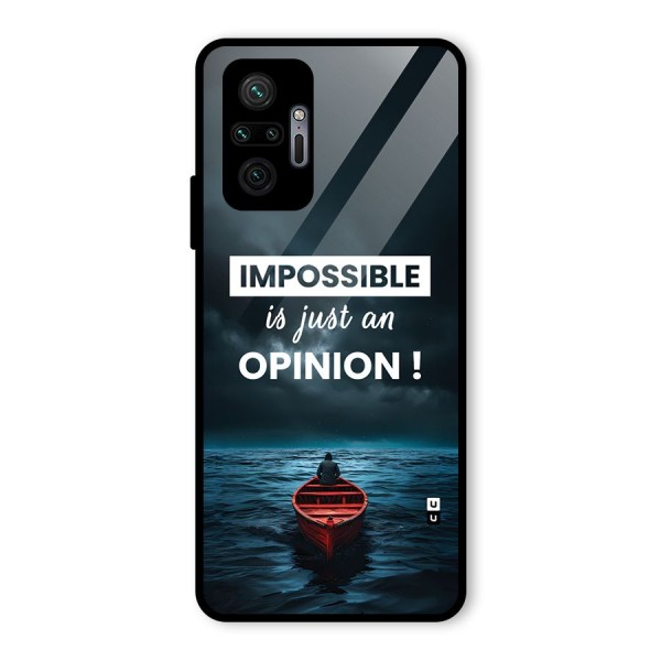Just An Opinion Glass Back Case for Redmi Note 10 Pro Max