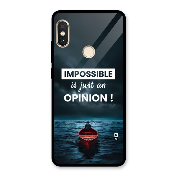 Just An Opinion Glass Back Case for Redmi Note 5 Pro