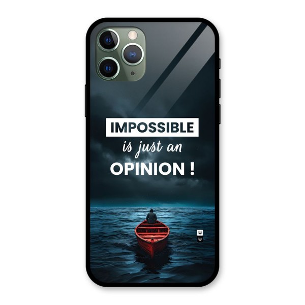 Just An Opinion Glass Back Case for iPhone 11 Pro