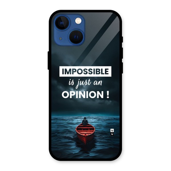 Just An Opinion Glass Back Case for iPhone 13 Mini