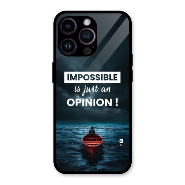 Just An Opinion Glass Back Case for iPhone 14 Pro Max