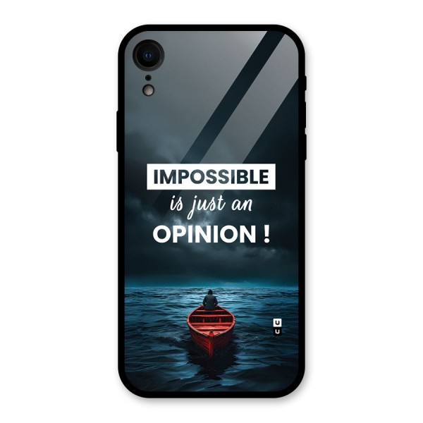 Just An Opinion Glass Back Case for iPhone XR