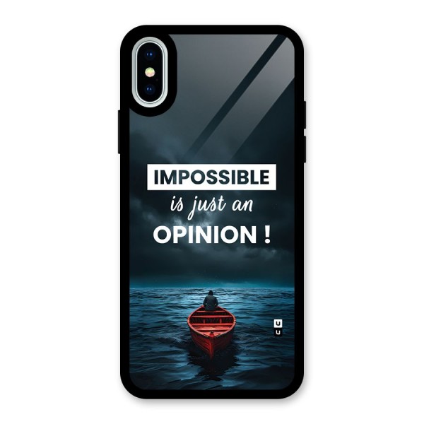 Just An Opinion Glass Back Case for iPhone XS