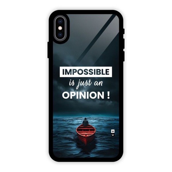 Just An Opinion Glass Back Case for iPhone XS Max