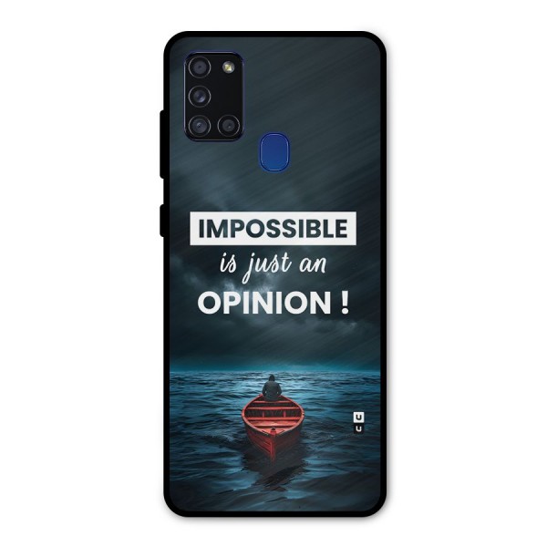 Just An Opinion Metal Back Case for Galaxy A21s