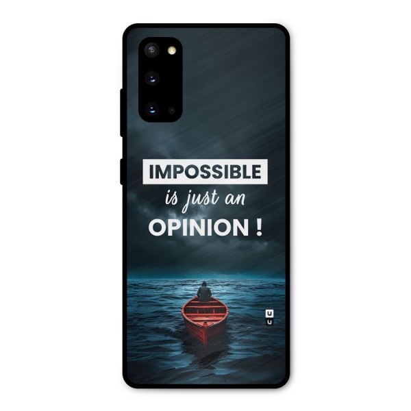 Just An Opinion Metal Back Case for Galaxy S20