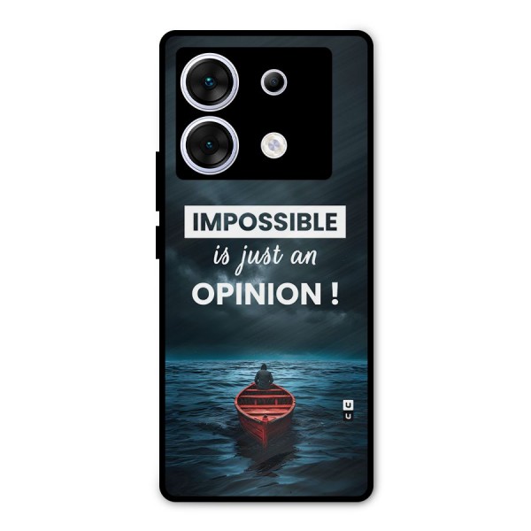 Just An Opinion Metal Back Case for Infinix Zero 30 5G