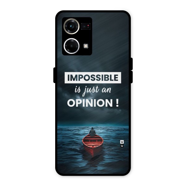 Just An Opinion Metal Back Case for Oppo F21 Pro 4G