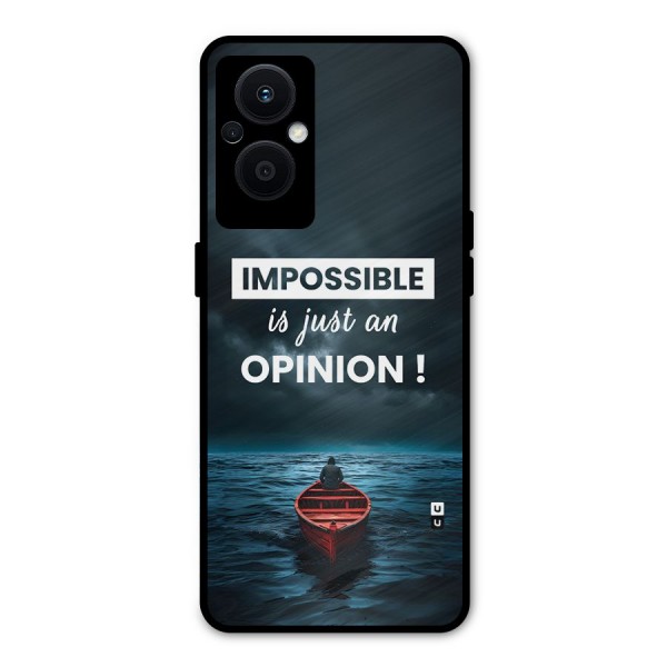 Just An Opinion Metal Back Case for Oppo F21s Pro 5G