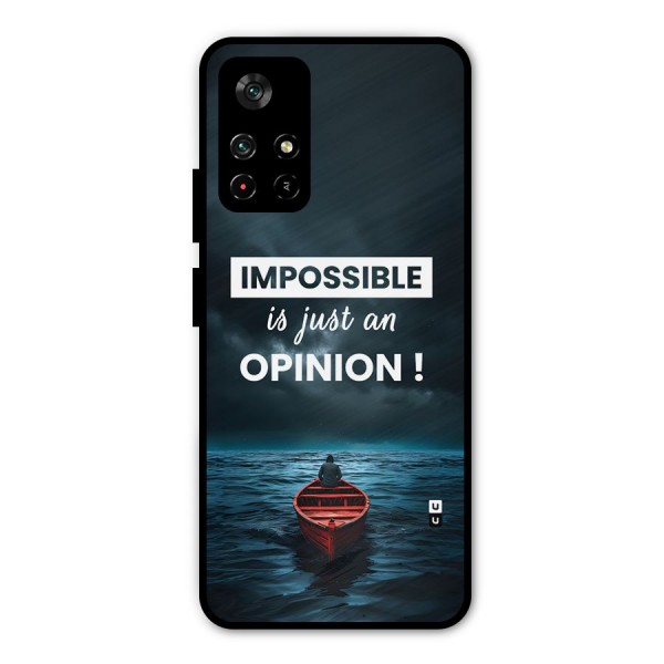 Just An Opinion Metal Back Case for Poco M4 Pro 5G