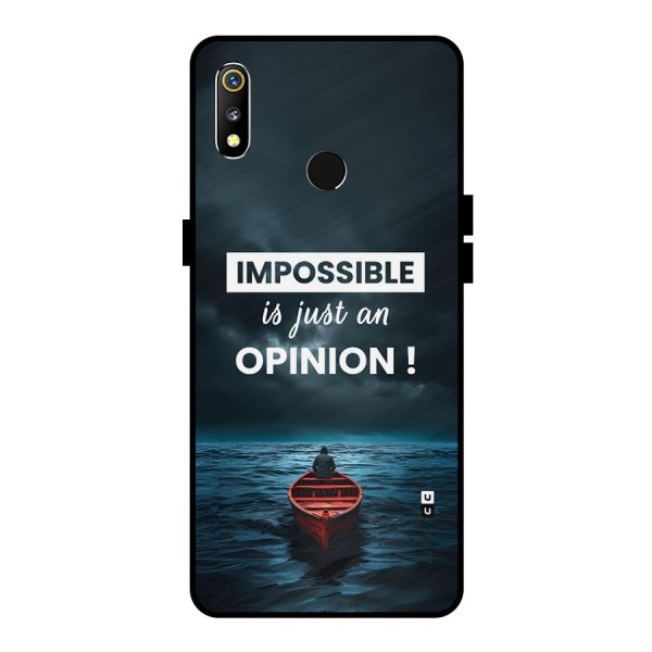 Just An Opinion Metal Back Case for Realme 3