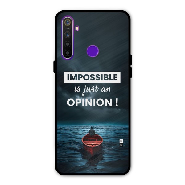 Just An Opinion Metal Back Case for Realme 5i