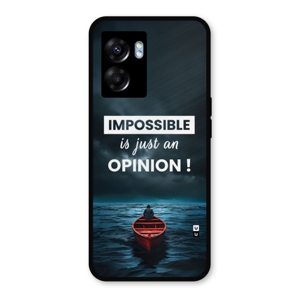 Just An Opinion Metal Back Case for Realme Narzo 50 5G
