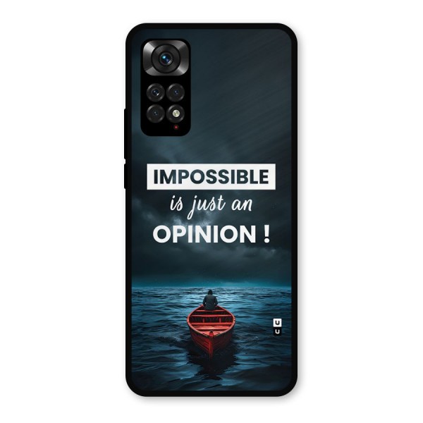 Just An Opinion Metal Back Case for Redmi Note 11