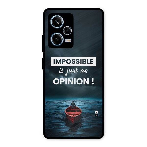 Just An Opinion Metal Back Case for Redmi Note 12 Pro