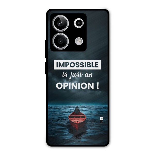 Just An Opinion Metal Back Case for Redmi Note 13 5G