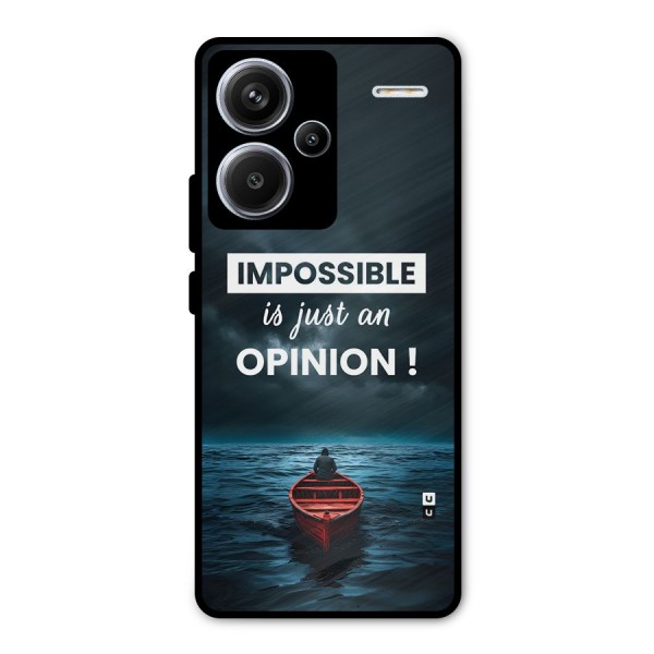 Just An Opinion Metal Back Case for Redmi Note 13 Pro Plus