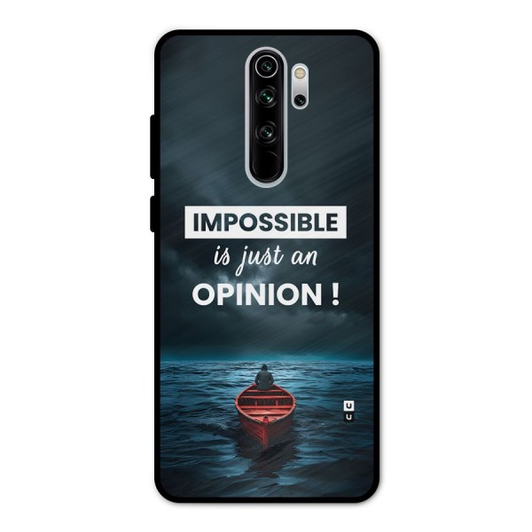 Just An Opinion Metal Back Case for Redmi Note 8 Pro