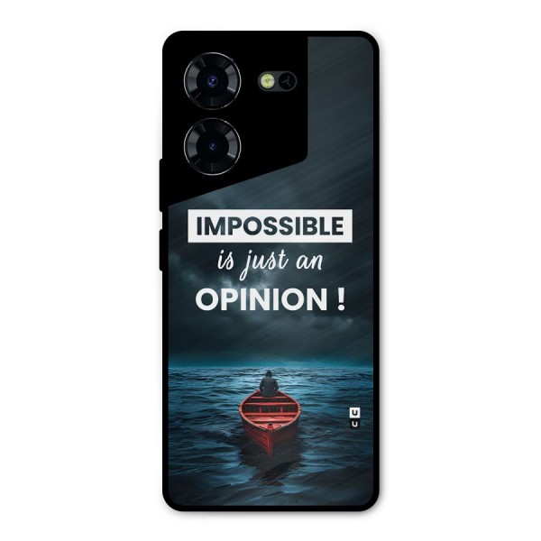 Just An Opinion Metal Back Case for Tecno Pova 5 Pro 5G