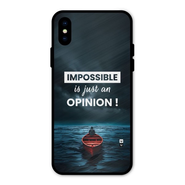 Just An Opinion Metal Back Case for iPhone XS