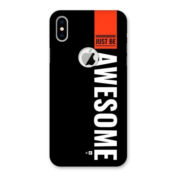 Just Be Awesome Back Case for iPhone X Logo Cut