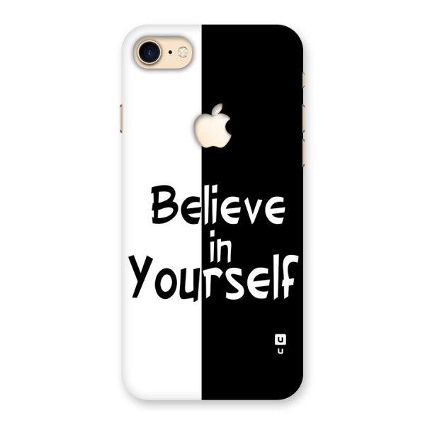 Just Believe Yourself Back Case for iPhone 7 Apple Cut