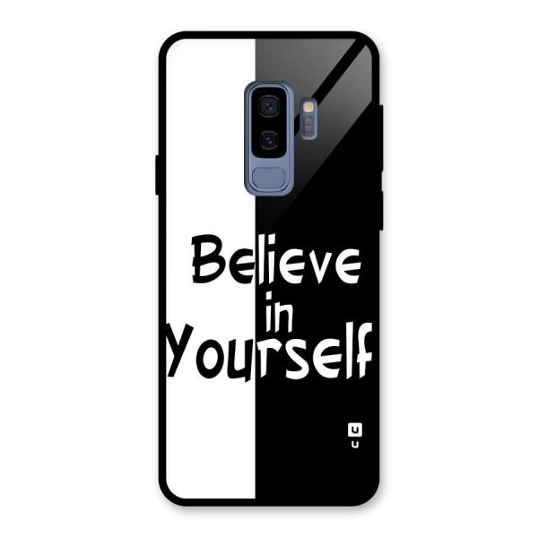 Just Believe Yourself Glass Back Case for Galaxy S9 Plus