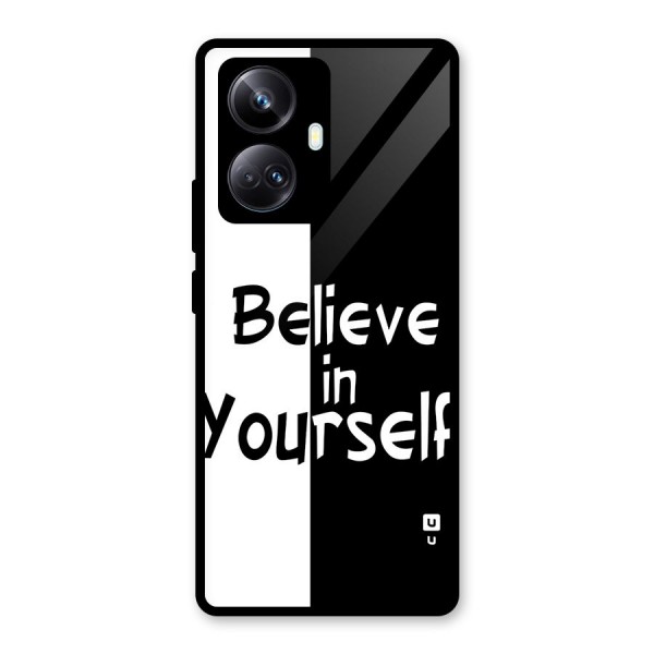 Just Believe Yourself Glass Back Case for Realme 10 Pro Plus