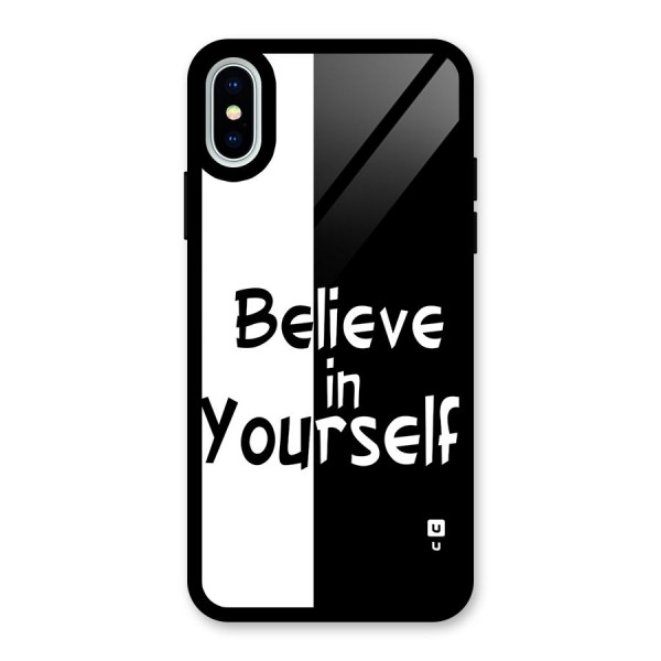 Just Believe Yourself Glass Back Case for iPhone X