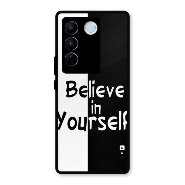 Just Believe Yourself Metal Back Case for Vivo V27 Pro