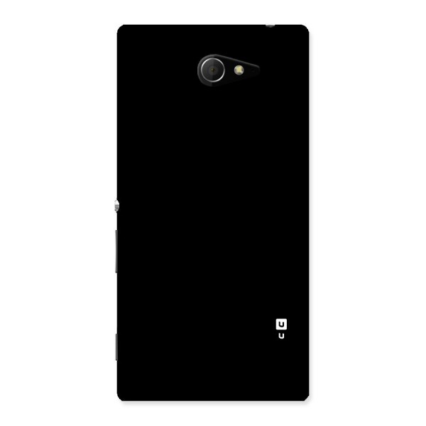 Just Black Back Case for Sony Xperia M2