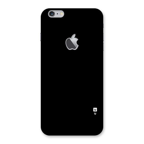 Just Black Back Case for iPhone 6 Plus 6S Plus Logo Cut